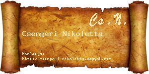 Csengeri Nikoletta névjegykártya