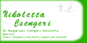 nikoletta csengeri business card